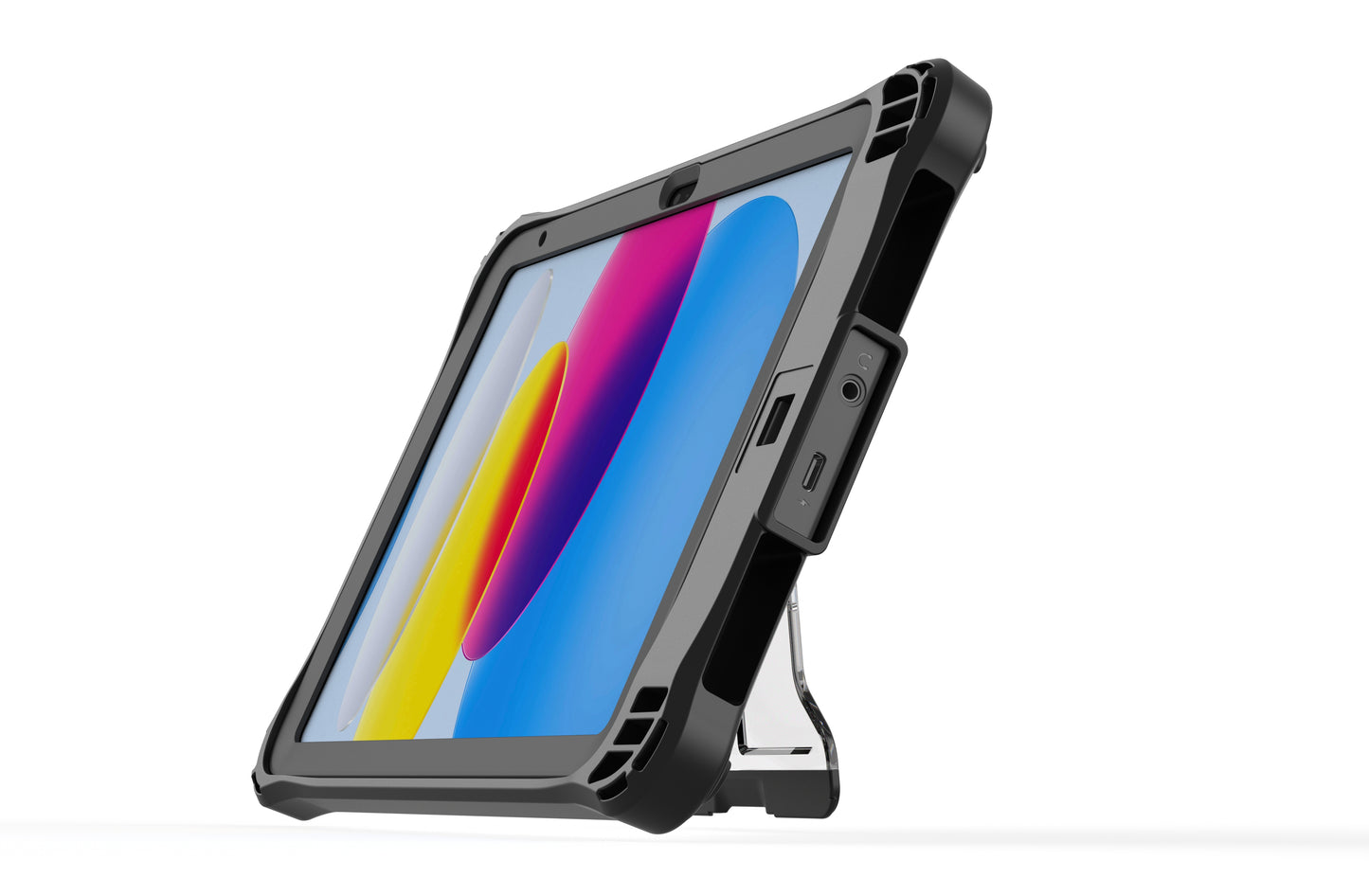TechProtectus Shockproof iPad 10.9 Gen10 Rugged Case with 3.5mm/USB-C Splitter - TP-BK-IP10.9-3.5C
