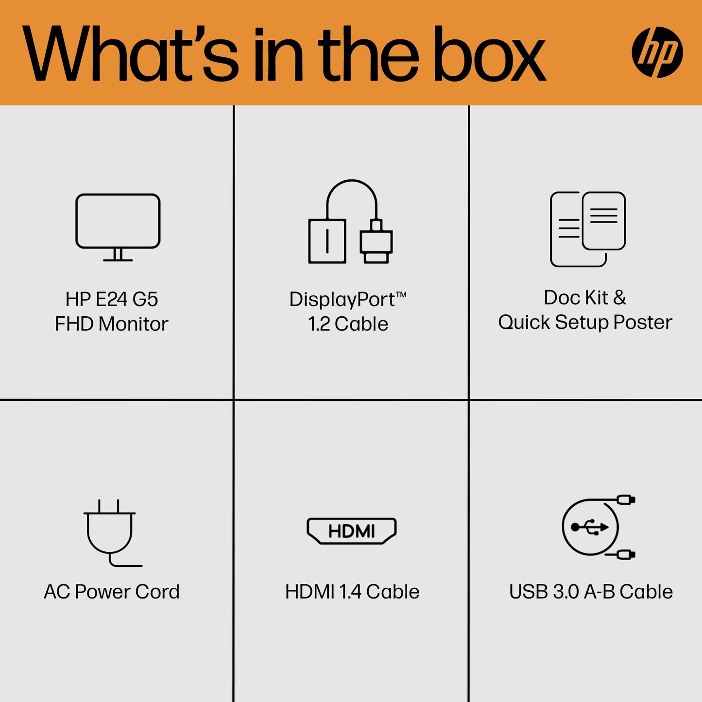 HP E24 G5 FHD Monitor - 6N6E9AA